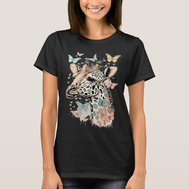 Camiseta Cute Giraffe Men Women Kids (Anverso)