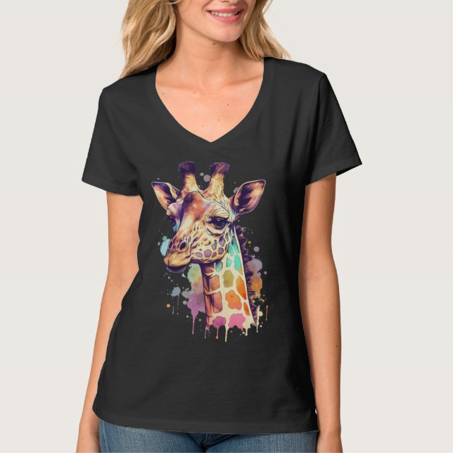 Camiseta Cute Giraffe Men Women Kids (Anverso)