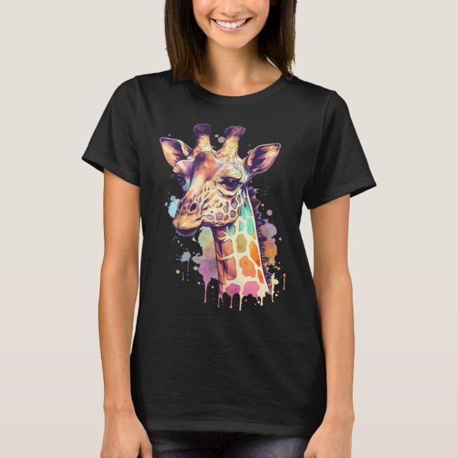 Camiseta Cute Giraffe Men Women Kids (Anverso)
