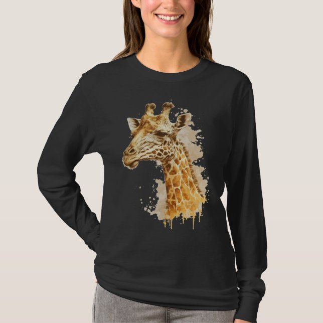 Camiseta Cute Giraffe Men Women Kids  1 (Anverso)