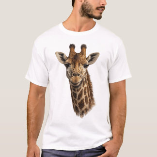 Camiseta Cute Giraffe Minimal T-Shirt – Simple Animal Desig
