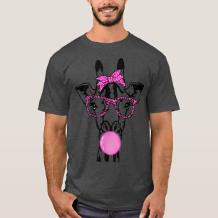 Camiseta cute giraffe with bubble gum bandana glasses 