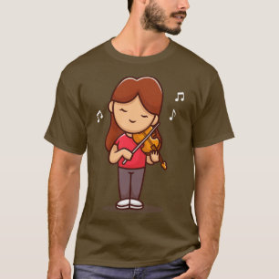 Camiseta Cute Girl Playing Violin