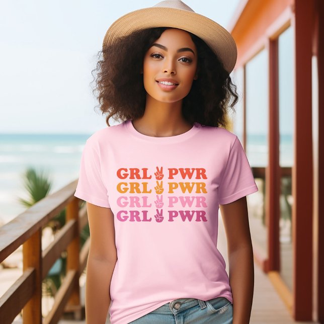 Camiseta Cute Girl Power Peace Sign (Subido por el creador)