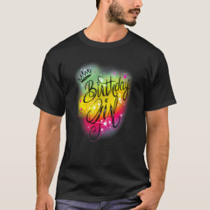 Camiseta Cute Girls Birday Party Birthday Aircel Graffi