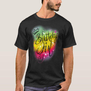 Camiseta Cute Girls Birday Party Birthday Aircel Graffi