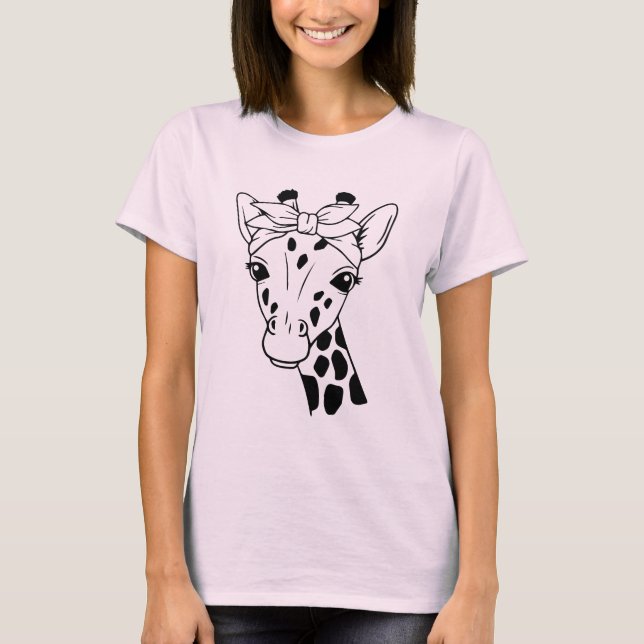 Camiseta Cute Girly Giraffe (Anverso)