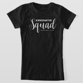 Camiseta Cute Girly Kindergarten Squad | Nombre de la escue