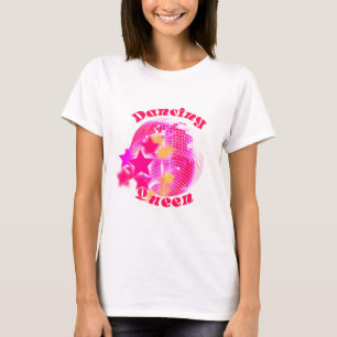 Camiseta Cute Girly Pink Disco Ball Dancing Queen