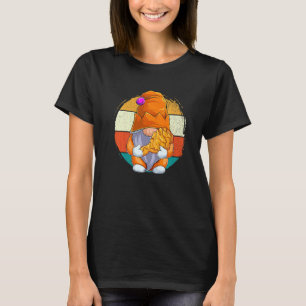 Camiseta Cute Gnome Amante Pollo Frito Comida Rápida Vintag