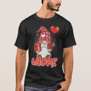 Camiseta Cute Gnome Man Love Heart Flower bouquet Valentine