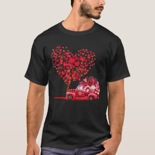 Camiseta Cute Gnomes Día de San Valentín Camión Corazones d