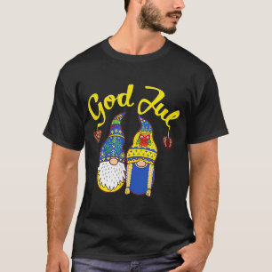 Camiseta Cute Gnomes God Jul Navidades suecos noruegos