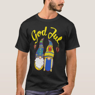 Camiseta Cute Gnomes God Jul Navidades suecos noruegos