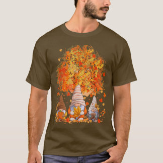 Camiseta Cute Gnomes Otoño Árbol de otoño Calabaza de Acció