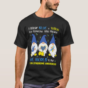 Camiseta Cute Gnomes Peace Love Down Syndrome Awareness T21