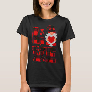 Camiseta Cute Gnomes Valentines Love Buffalo Plaid Couple M
