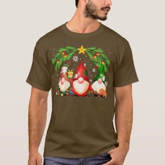 Camiseta Cute Gnomies Mistletoe Feliz Navidad
