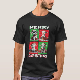 Camiseta Cute Goat Santa Animals Encantan Árbol de Navidad