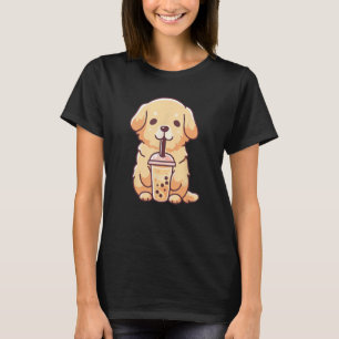 Camiseta Cute Golden Retriever Dog Bebe Burbuja Té de leche