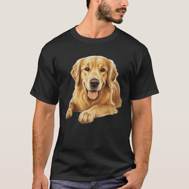 Camiseta Cute Golden Retriever Love T-Shirt (Anverso)