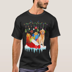 Camiseta Cute Golden Retriever Navidad Santa Perro Familia 