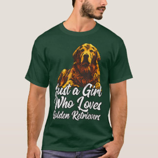 Camiseta Cute Golden RetrieverJust un chica al que le encan
