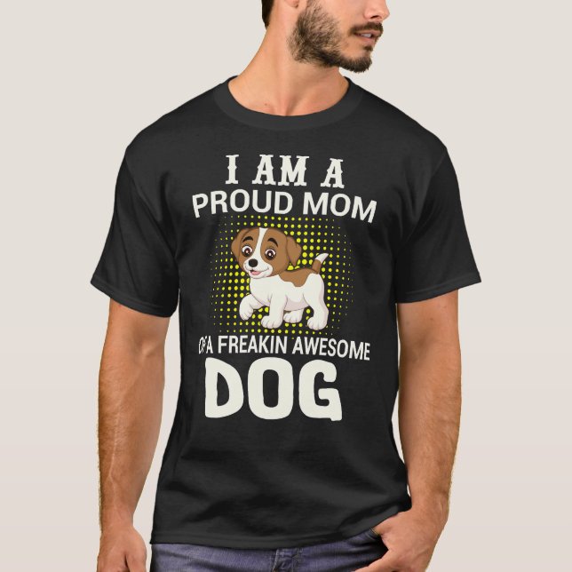 Camiseta Cute Golden Rottweiler Orgullosa Mamá Perro (Anverso)