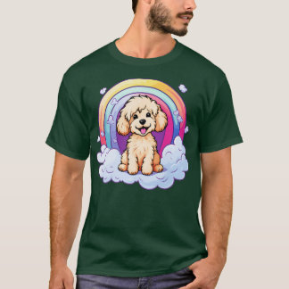 Camiseta Cute Goldendle Rainbow Cloud Puppy Perro Kawaii An
