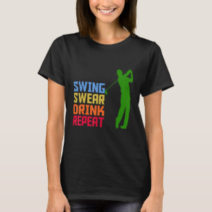 Camiseta Cute Golf Swing Swear Bebe Repetir El Amor Para Lo