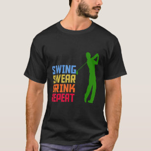 Camiseta Cute Golf Swing Swear Bebe Repetir El Amor Para Lo