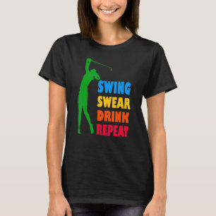 Camiseta Cute Golf Swing Sweing Bebe Repetir Love Golf Para