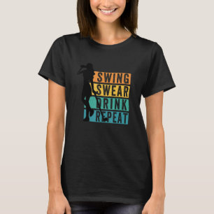 Camiseta Cute Golf Swing Sweing Bebe Repetir Love Golf Para