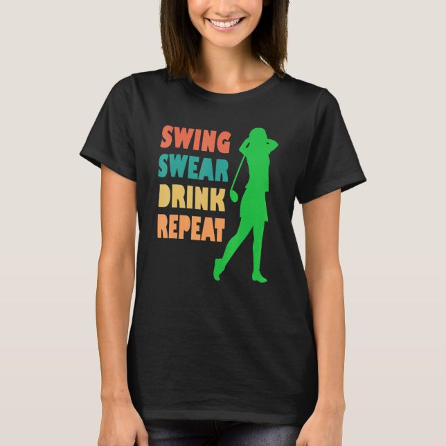 Camiseta Cute Golf Swing Sweing Bebe Repetir Love Golf Para (Anverso)
