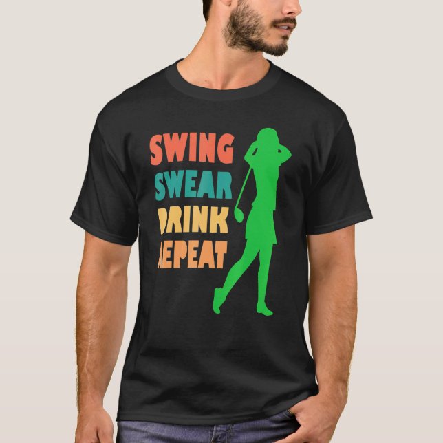 Camiseta Cute Golf Swing Sweing Bebe Repetir Love Golf Para (Anverso)
