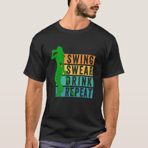 Camiseta Cute Golf Swing Sweing Bebe Repetir Love Golf Para