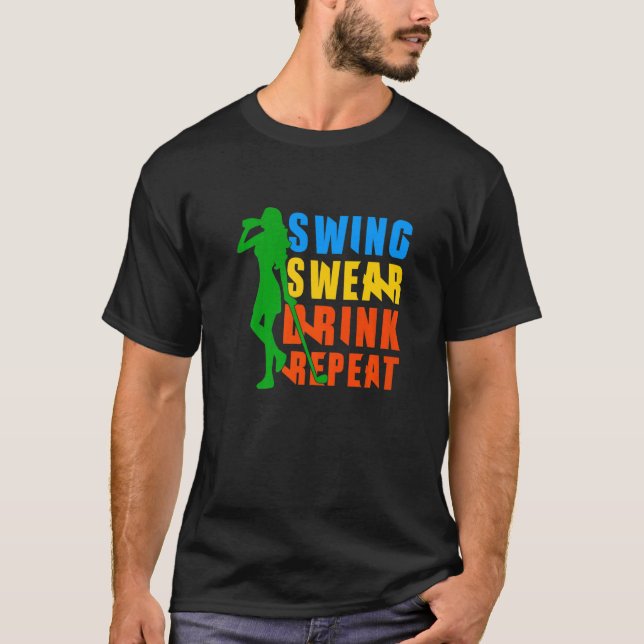 Camiseta Cute Golf Swing Sweing Bebe Repetir Love Golf Para (Anverso)