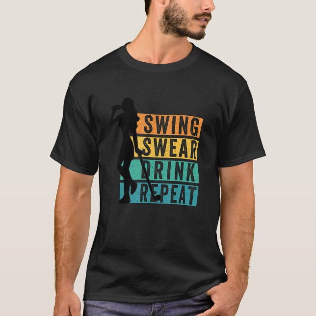Camiseta Cute Golf Swing Sweing Bebe Repetir Love Golf Para (Anverso)