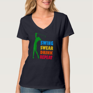 Camiseta Cute Golf Swing Sweing Bebe Repetir Love Golf Para