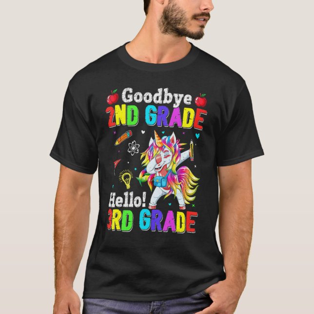Camiseta Cute Goodbye 2º grado Hola Universidad de Dabbing  (Anverso)
