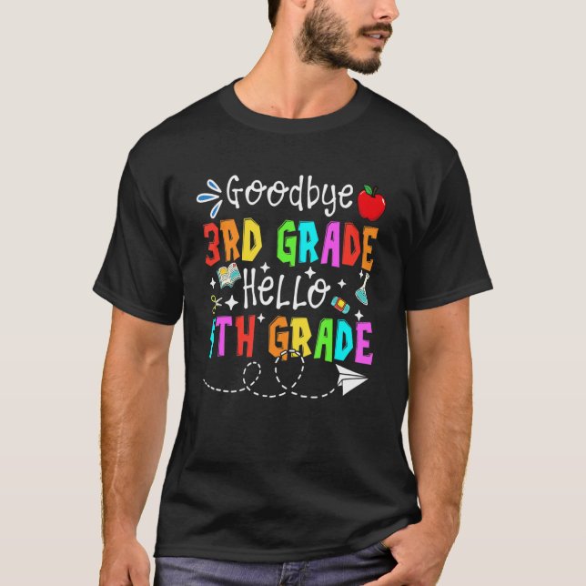 Camiseta Cute Goodbye 3rd Grade Hello 4th Grade Back To Sch (Anverso)