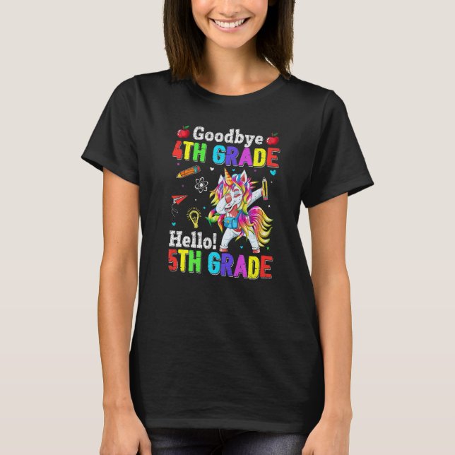 Camiseta Cute Goodbye 4º grado Hola Universidad de Dabbing  (Anverso)