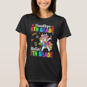 Camiseta Cute Goodbye 6º grado Hola 7º grado Dabbing Uni
