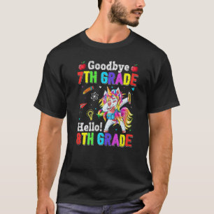 Camiseta Cute Goodbye 7º Grado Hola 8º Grado Dabbing Uni