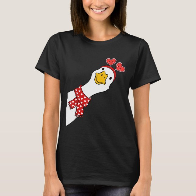 Camiseta Cute Goose Xoxo Be Mine Happy Valentine's Day Wome (Anverso)