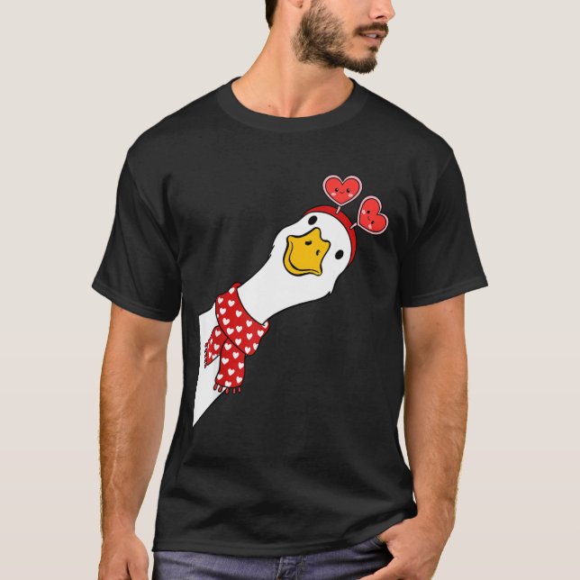 Camiseta Cute Goose Xoxo Be Mine Happy Valentine's Day Wome (Anverso)