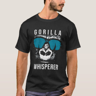 Camiseta Cute gorilla Whisperer, curioso trabajador de zool