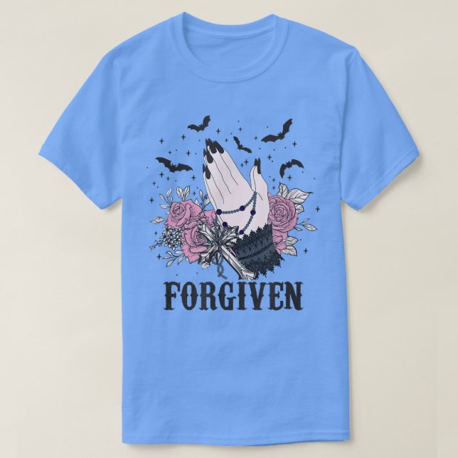 Camiseta Cute Goth Halloween Costume Hand Forgiven Goth EMO (Diseño del anverso)
