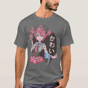 Camiseta Cute Gothic Goth Anime Girl Japanese Aesthetic Gru