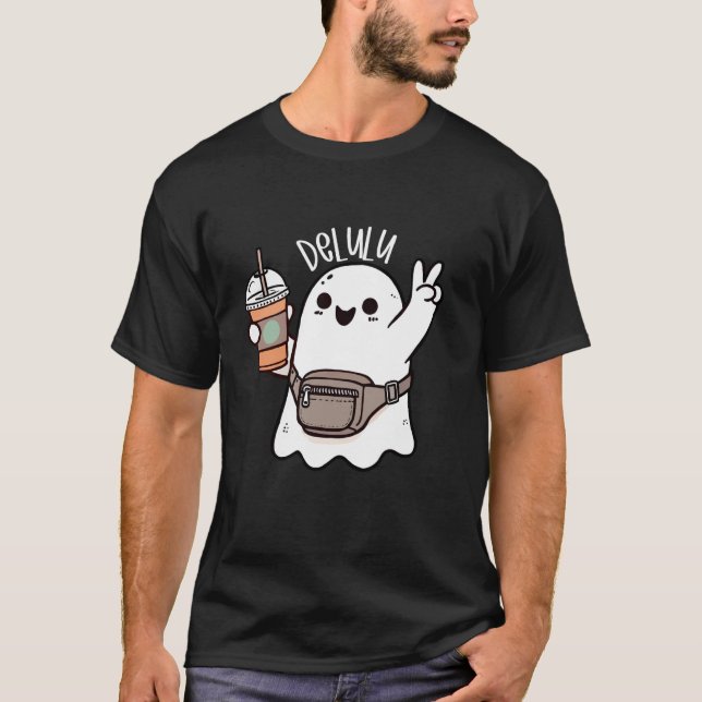 Camiseta Cute gracioso Delulu Ghost Boujee Copa de Café Spo (Anverso)